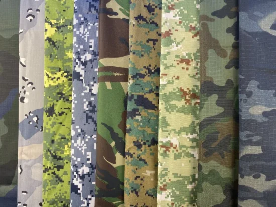 Ripstop Tc Camo tissu imprimé poly coton tissu militaire uniforme polyester/coton tissu d'impression